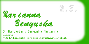 marianna benyuska business card